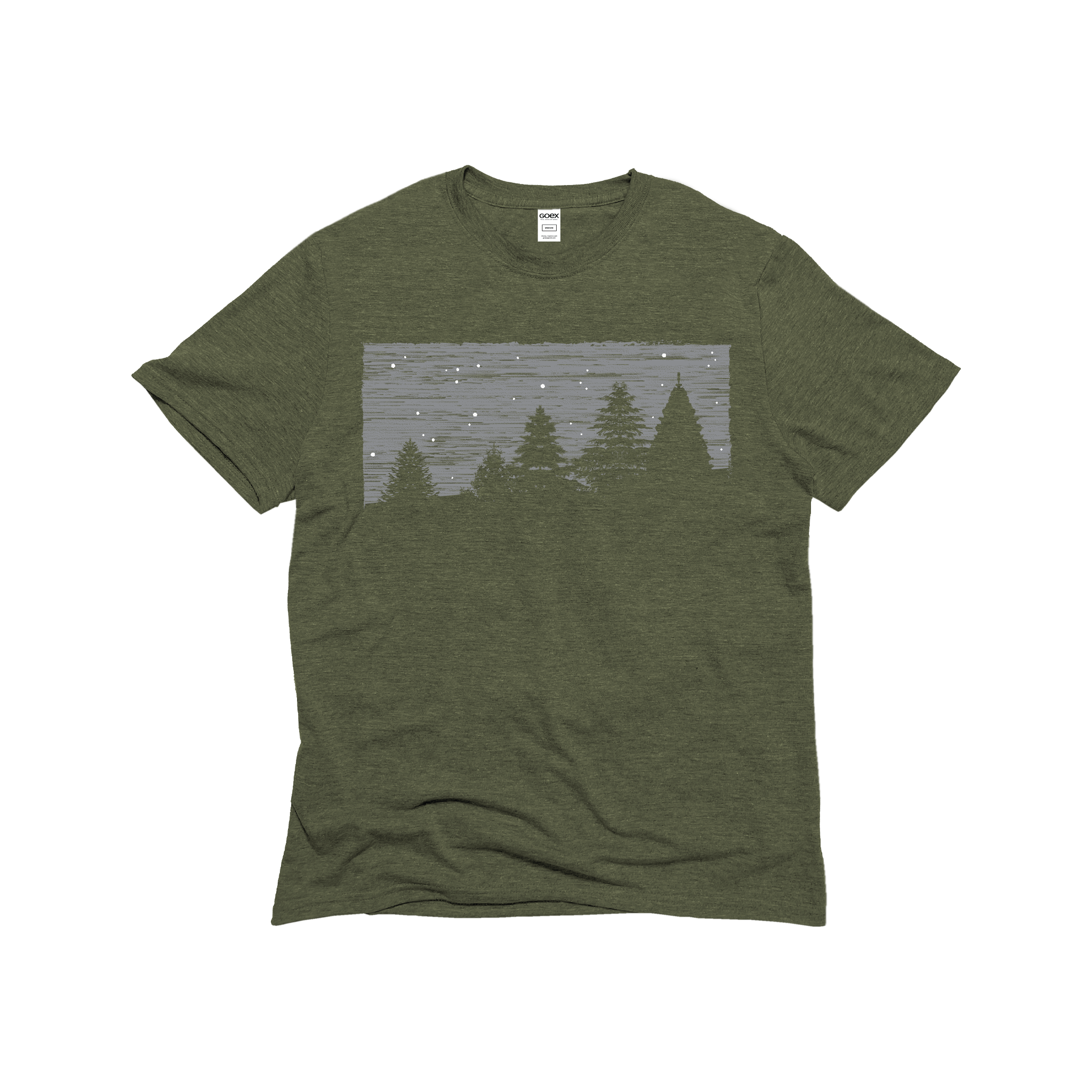 Cedar Trees - Olive Unisex Graphic Tee - 12pk