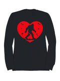 Sasquatch Valentine Heartbeat Men's Sweatshirt