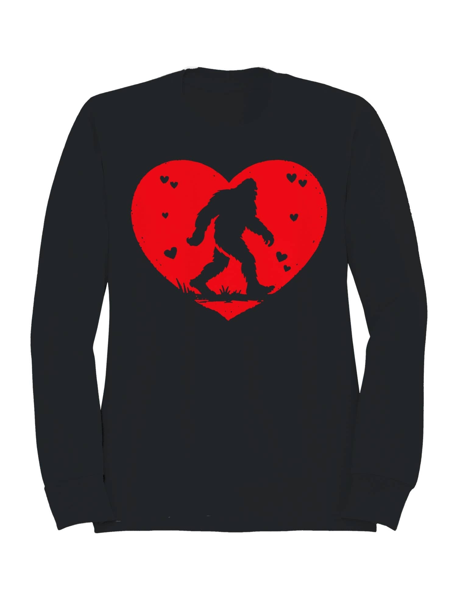 Sasquatch Valentine Heartbeat Men's Sweatshirt