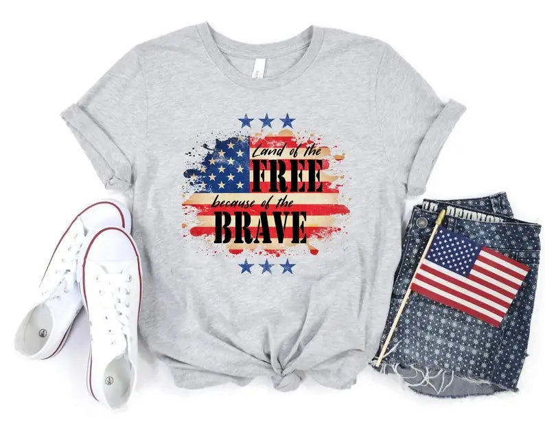 Land of the Free Because of the Brave T-Shirt