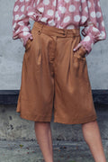 Pleated Wide Leg Lyocell Culottes