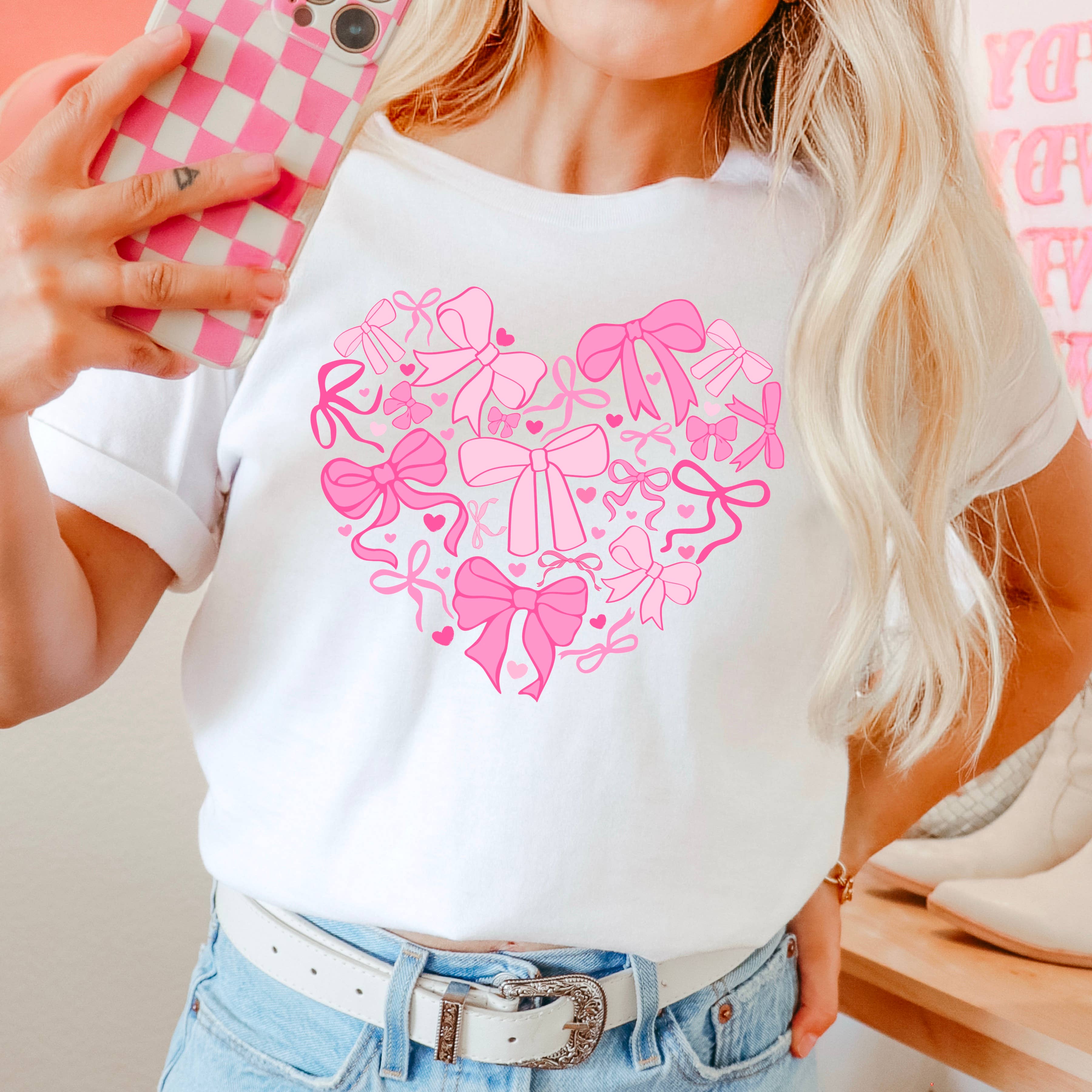 Heart of Coquette Bows Graphic Tee | Comfort Colors
