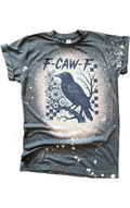 F-Caw-F Raven Checkered Bleached Tee