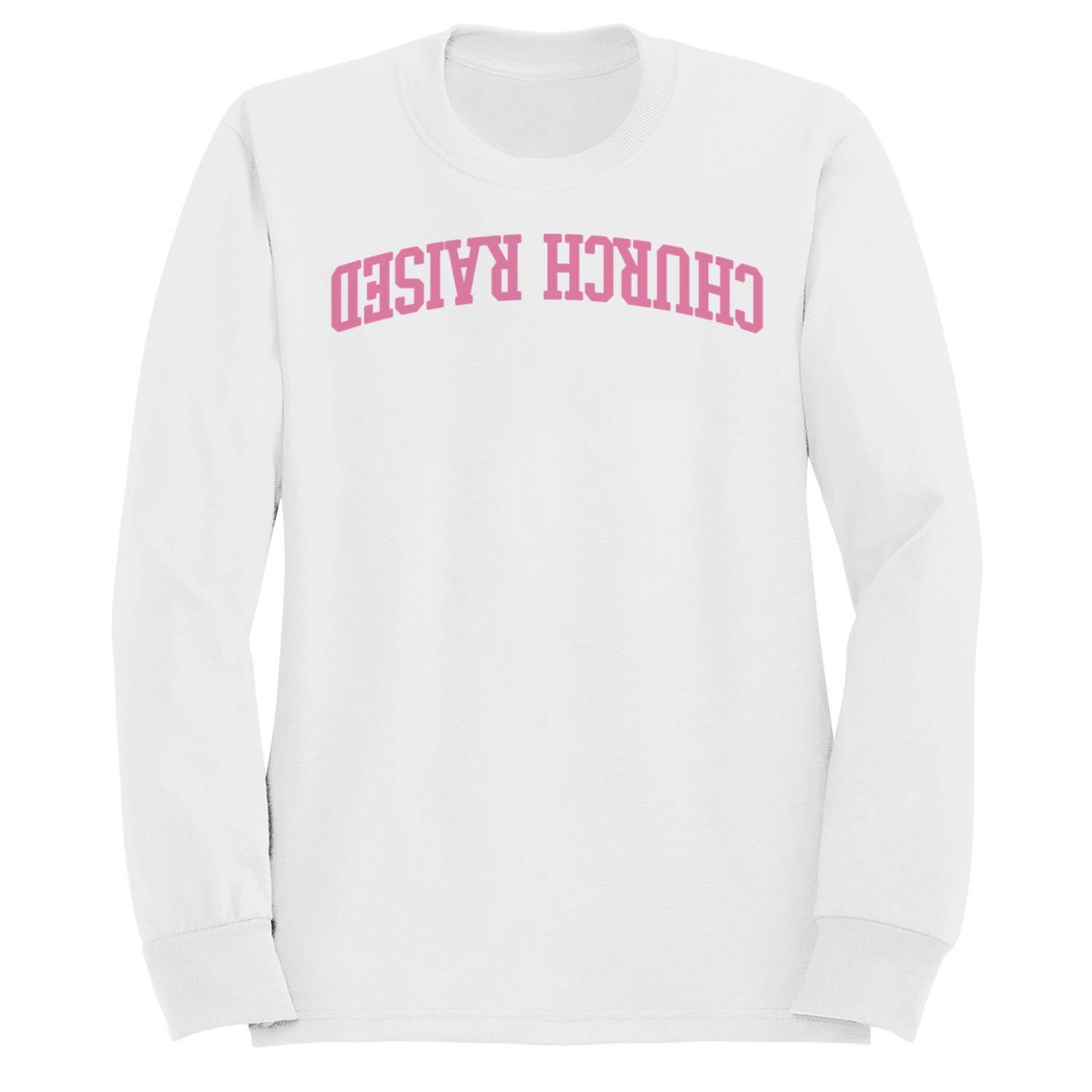 Church Raised Pink Lettering Graphic Men's Sweatshirt
