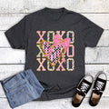 Valentine Xoxo Heart Gold Multi Graphic Tee