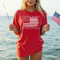 God Bless America Red 250th Celebration Faith Graphic Tee