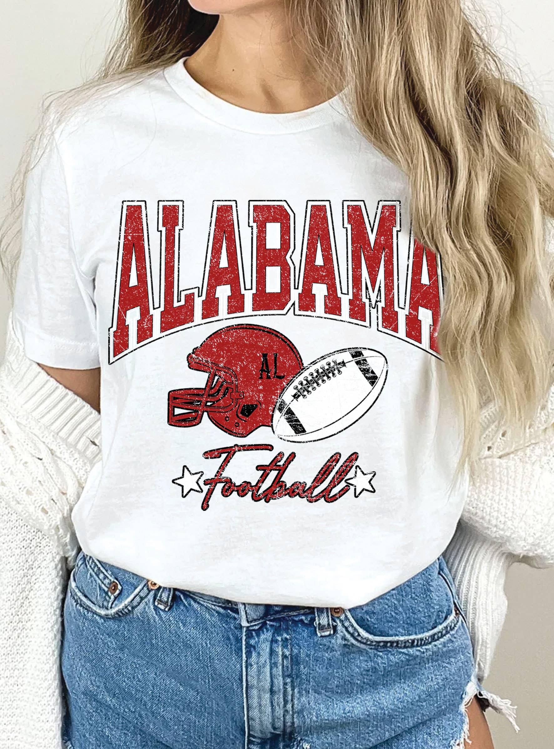 Alabama Football Puff Graphic Tshirts