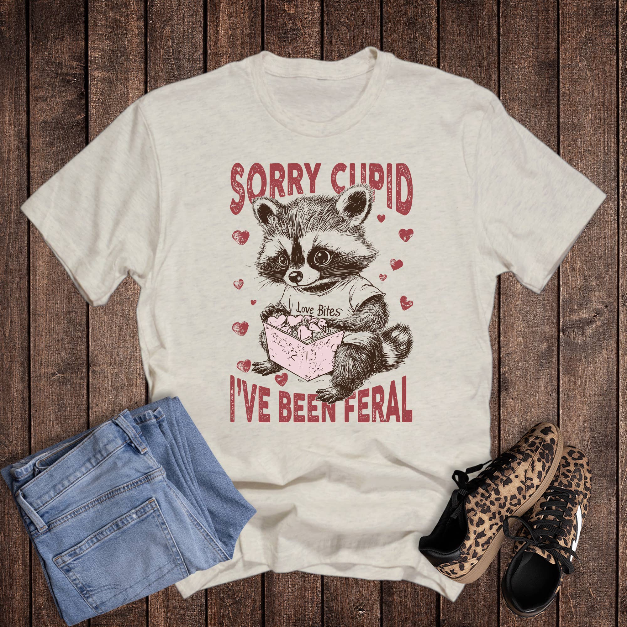 Valentines Sorry Cupid I've Been Feral Graphic Tee