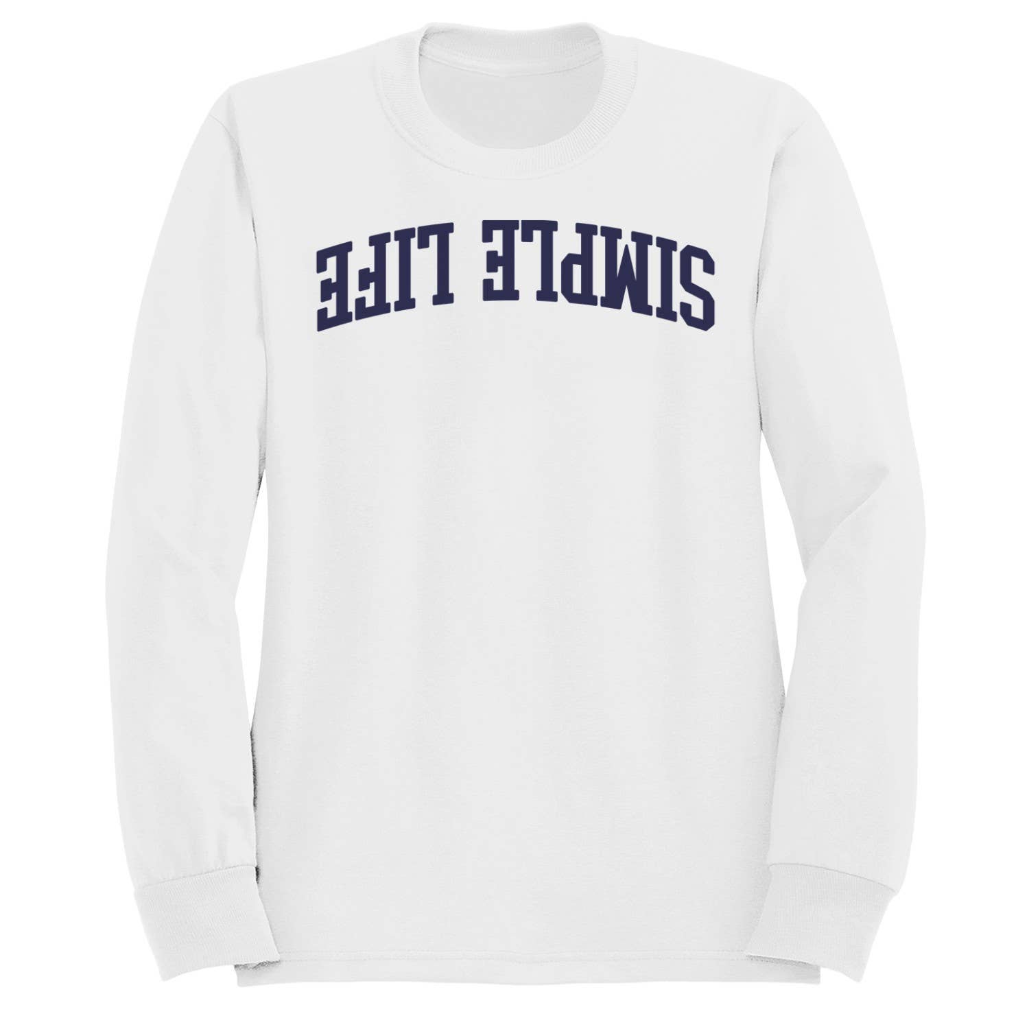 Simple Life Retro Curved Text Men's Sweatshirt