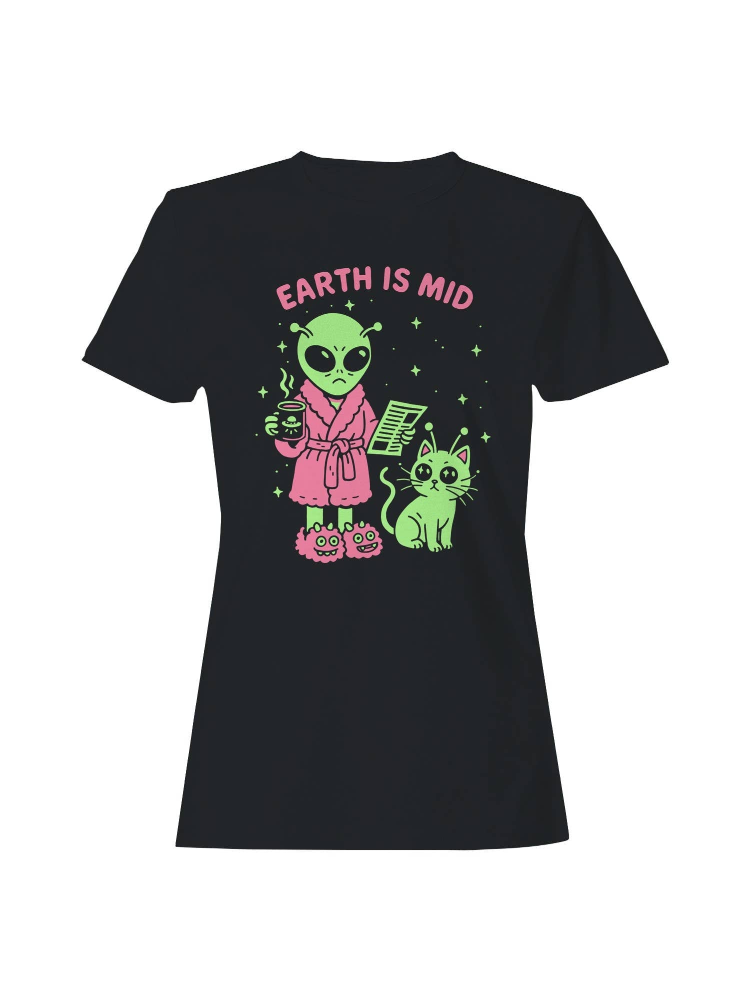 Alien Morning Routine Humor Design Women's T-Shirt