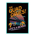 Quad Cities: Life's A Beach Vaporwave Greeting Card