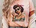 Respectfully - Retro Lady Middle Finger T-Shirt