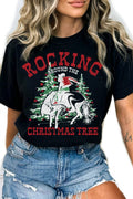Rocking Christmas Tree Graphic Print Top