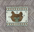 Vintage Hen in A Basket On Sand Tee