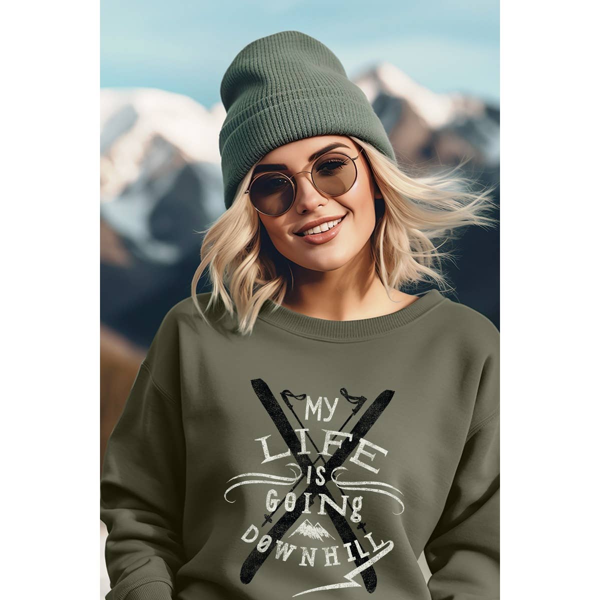 My Life Is Going Down Hill  Graphic Sweatshirts