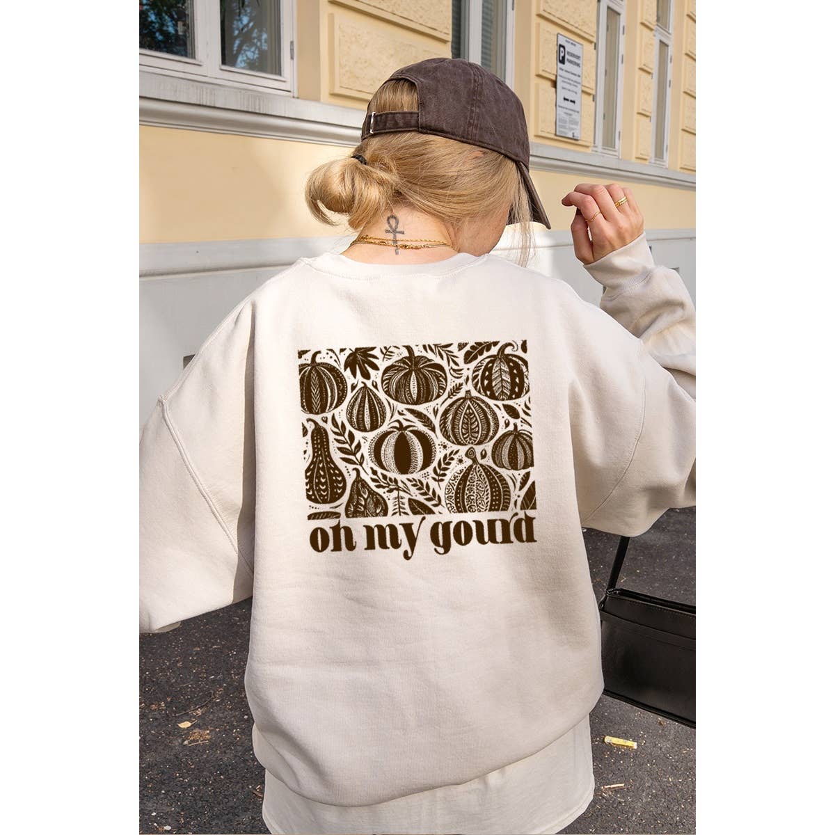 Pumpkins On My Ground  Vintage  Graphic Sweatshirts