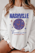 Nashville Disco Ball Graphic Brushed Sweatshirts