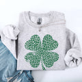 Vintage Leopard Print Shamrock, St Patrick's Day, Sweatshirt