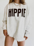 Hippie Boho Graphic Sweatshirt - Ash