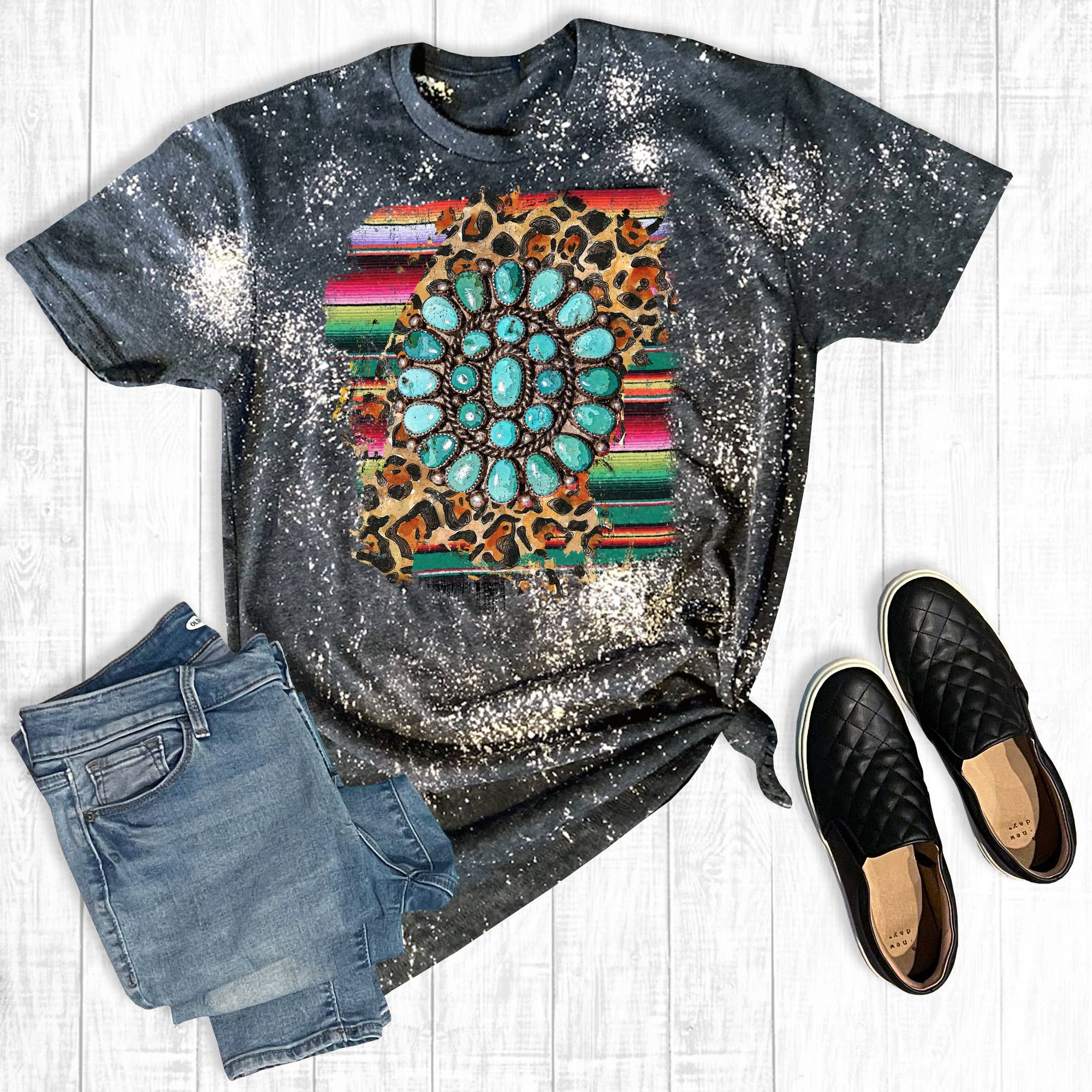 Distressed Leopard Serape Gem