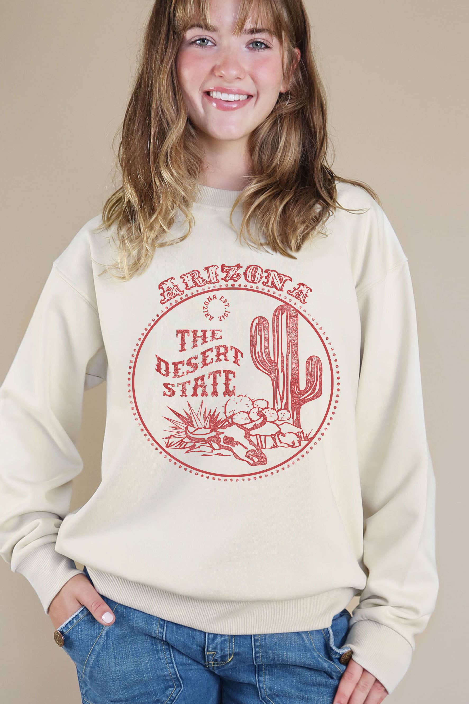 Arizona Desert Graphic Brushed Sweatshirts