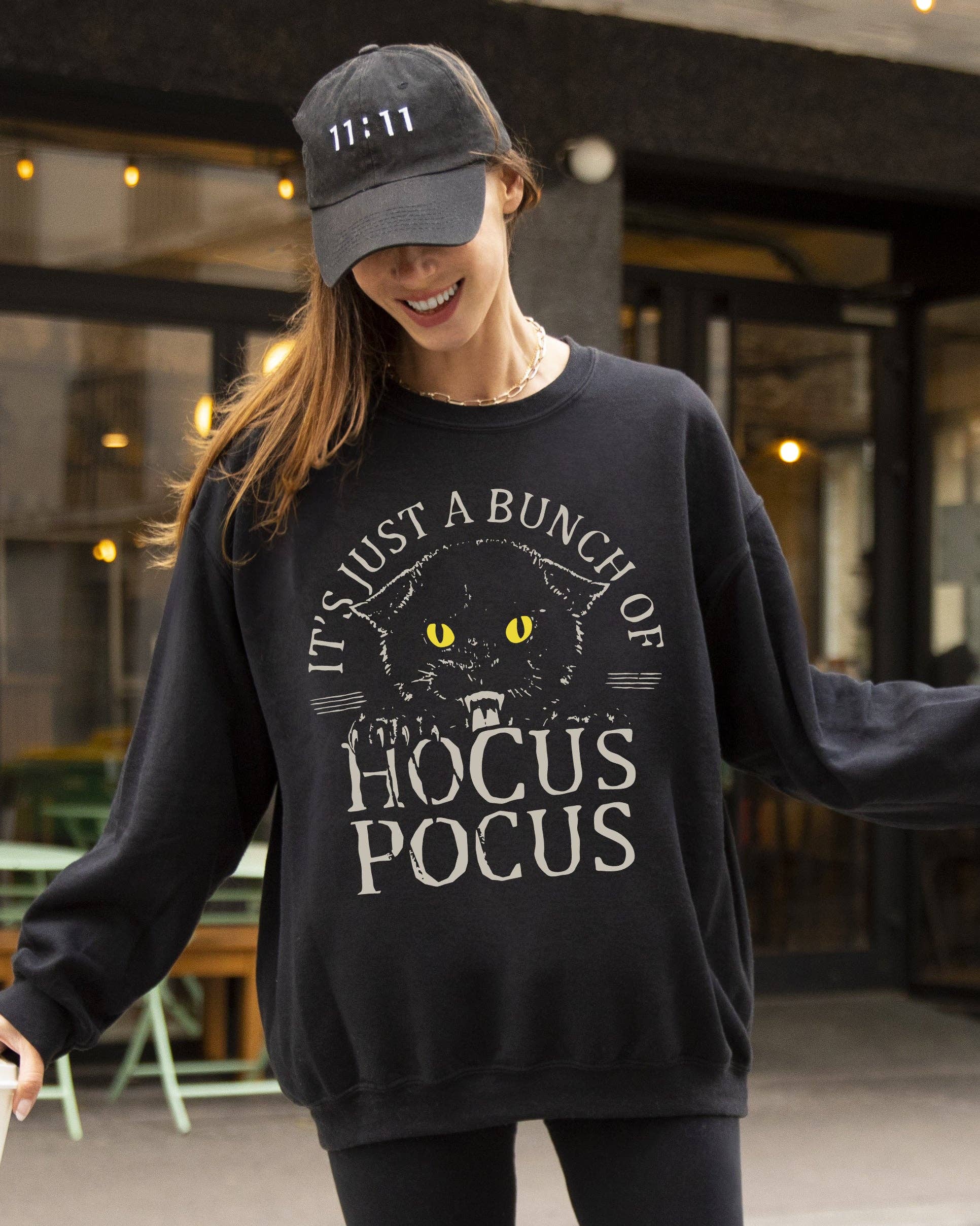 Bunch of Hocus Pocus, Cat, Funny, Halloween Sweatshirt