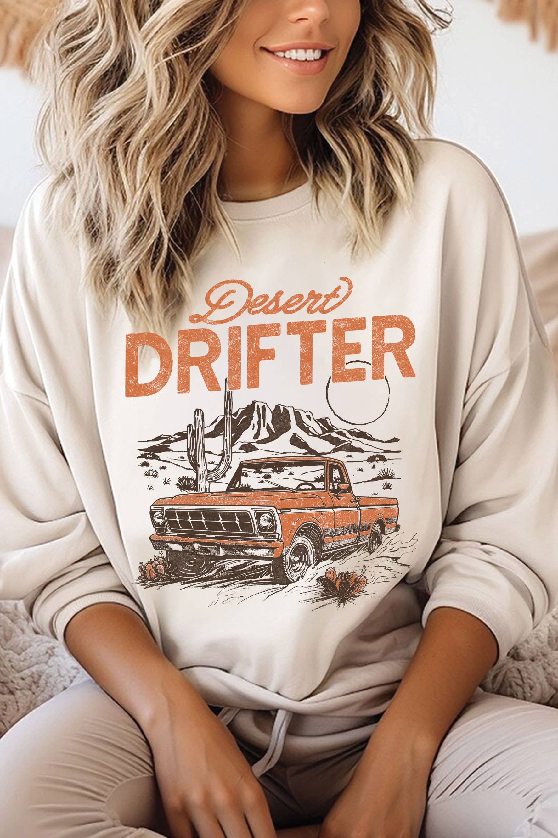 Desert Drifter Graphic Brushed Sweatshirts