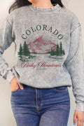 Colorado Rocky Mountains Mineral Graphic Brushed Sweatshirts