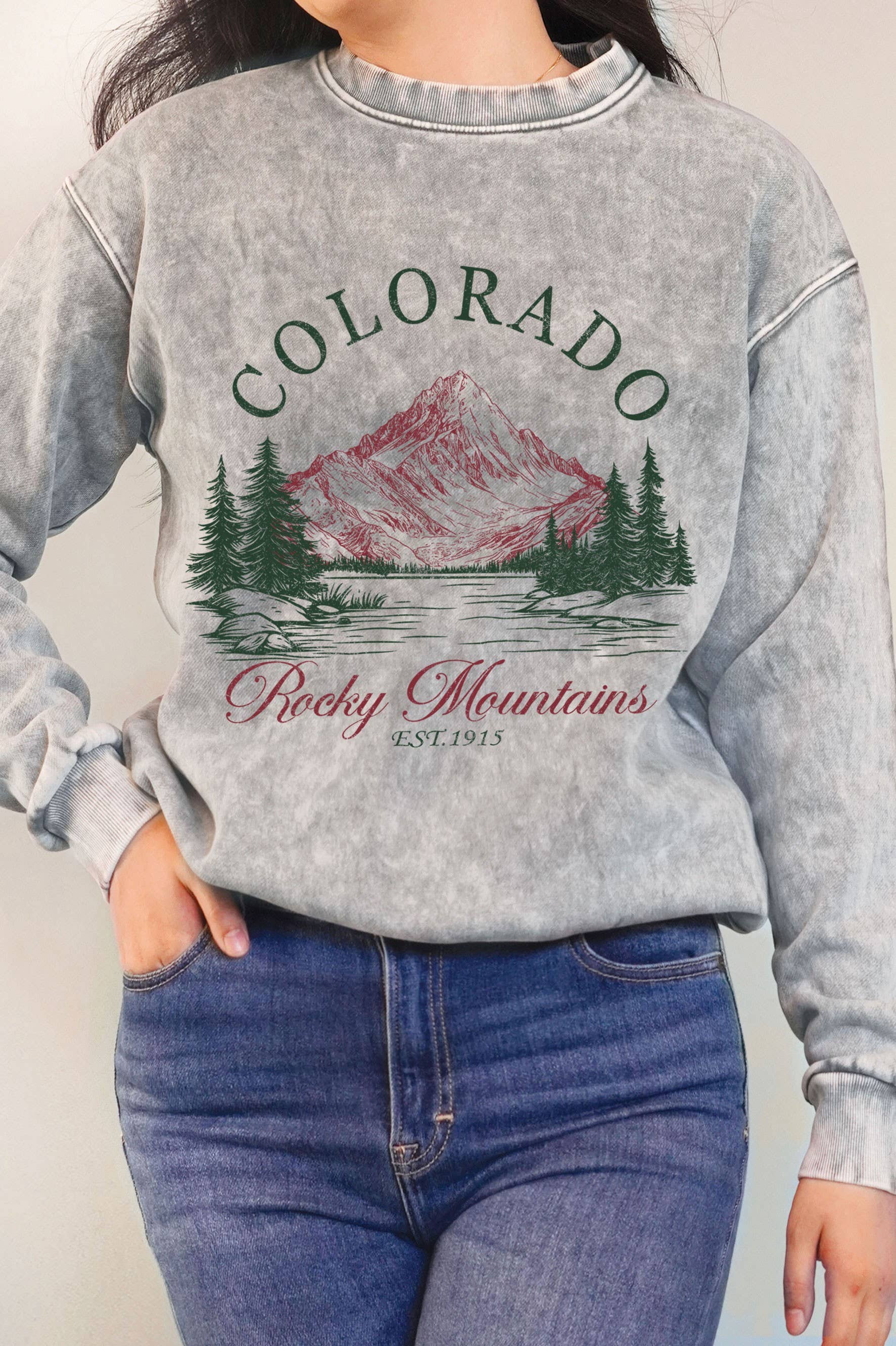 Colorado Rocky Mountains Mineral Graphic Brushed Sweatshirts