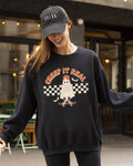 Creep It Real, Ghost, Retro,Skeleton, Halloween Sweatshirt