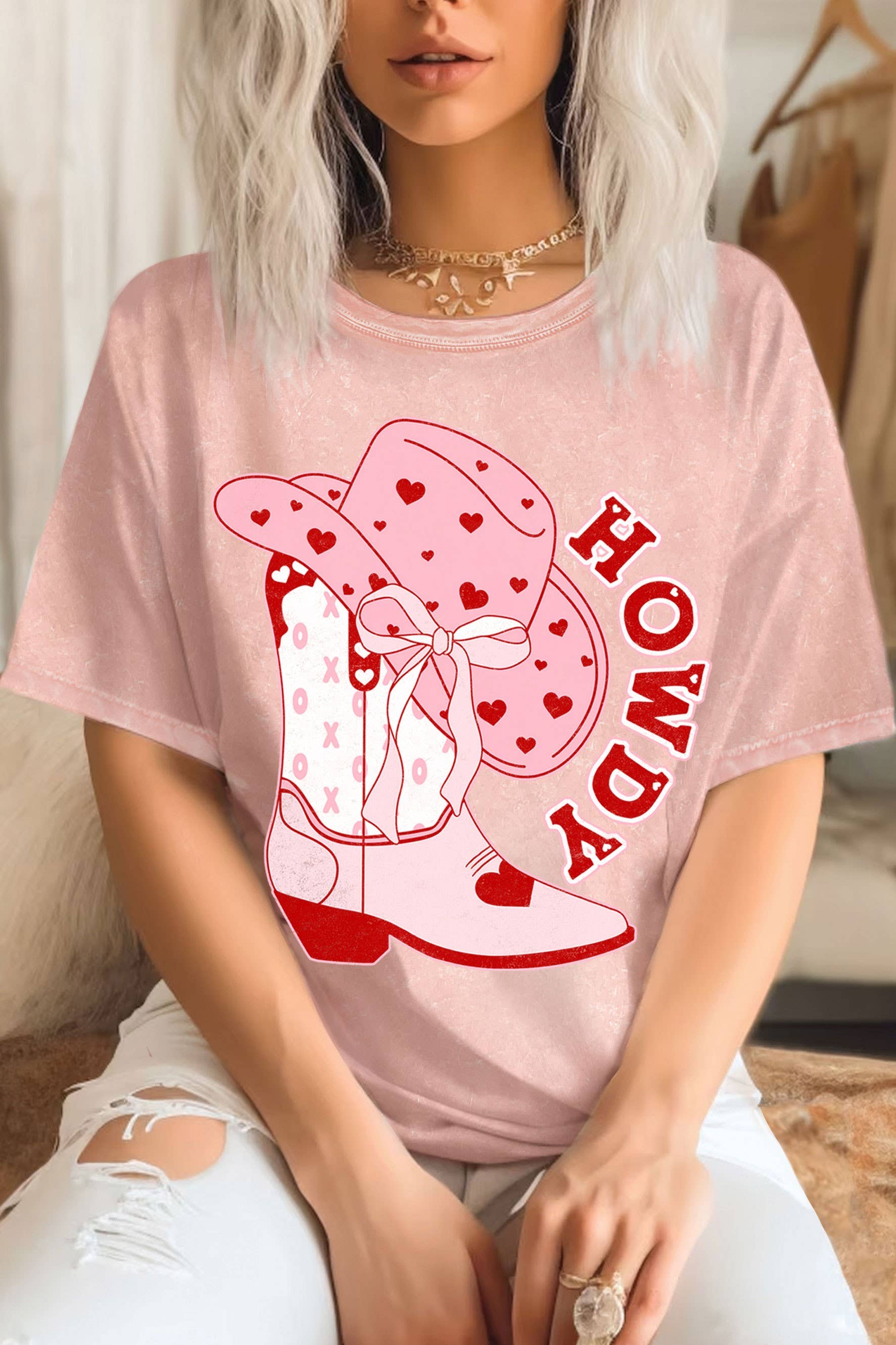 Howdy Xoxo Boots Mineral Graphic Tshirts