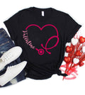 Valentine Stethoscope - Valentine's Day Nurse T-Shirt