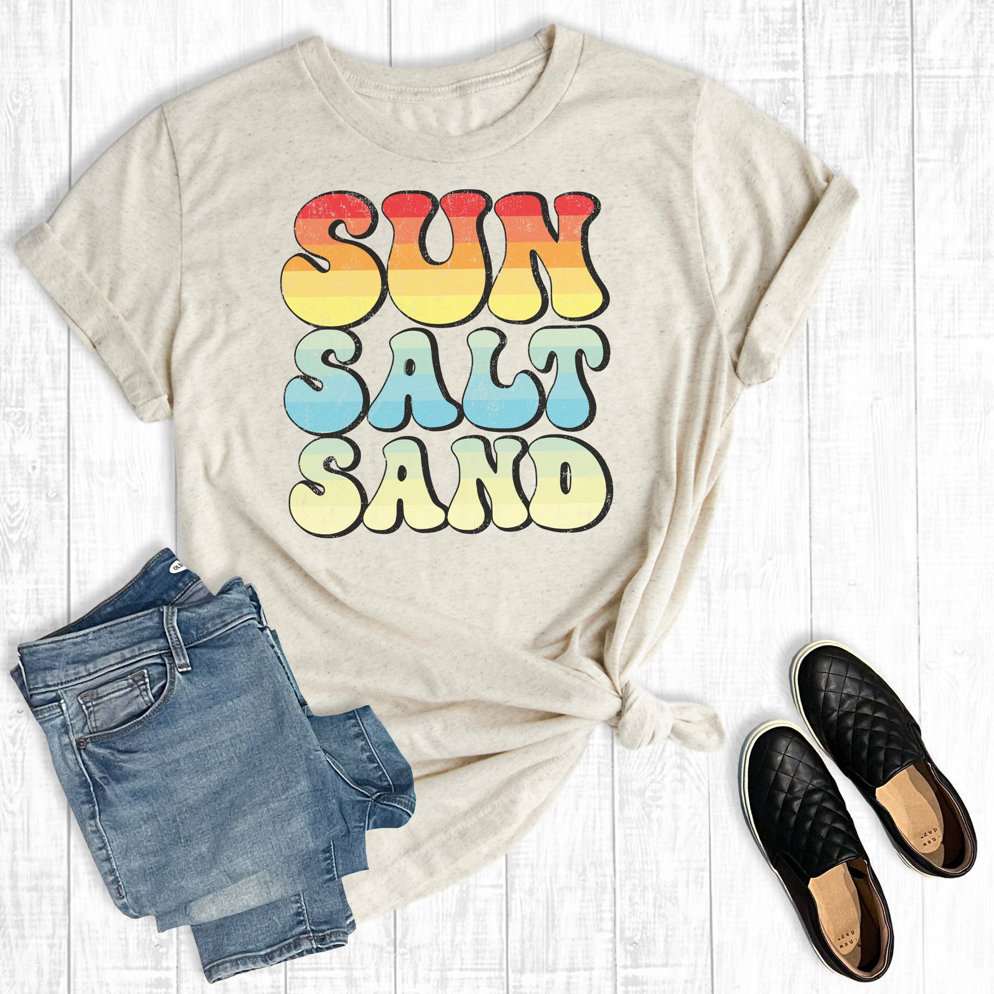 Summer Vacation Sun Salt Sand Graphic Tee