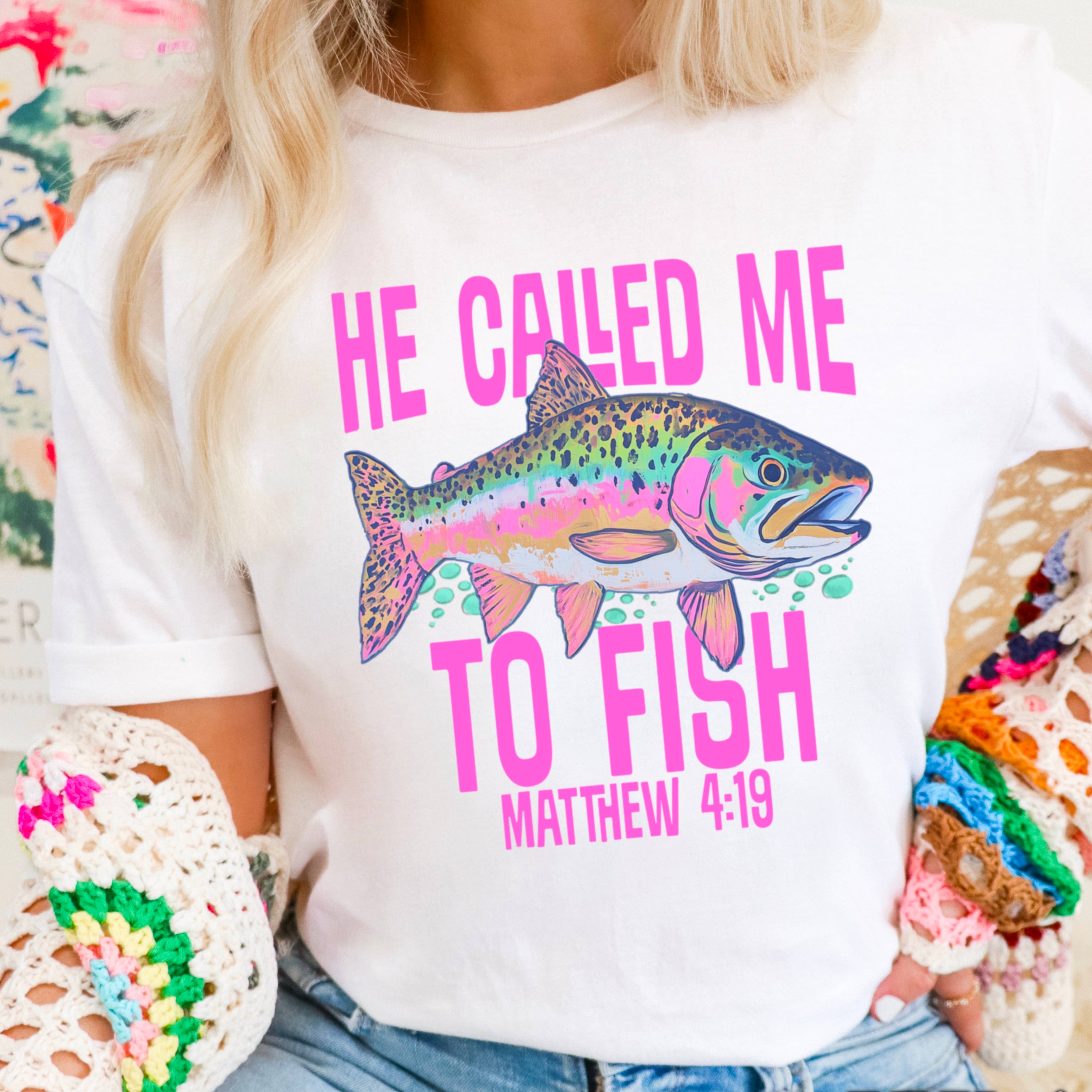 He Called Me To Fish Christian Graphic T-Shirt | Gildan
