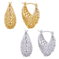 14k Gold Dipped Basketweave Pincatch Earrings