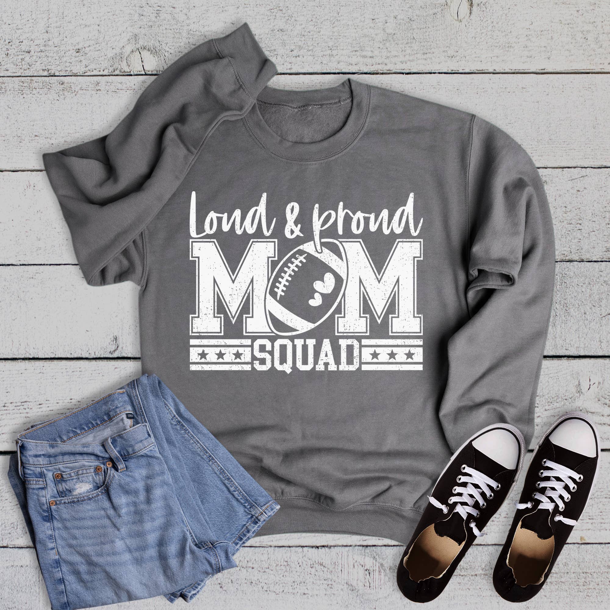 Loud Proud Football Mom Squad Sweatshirt