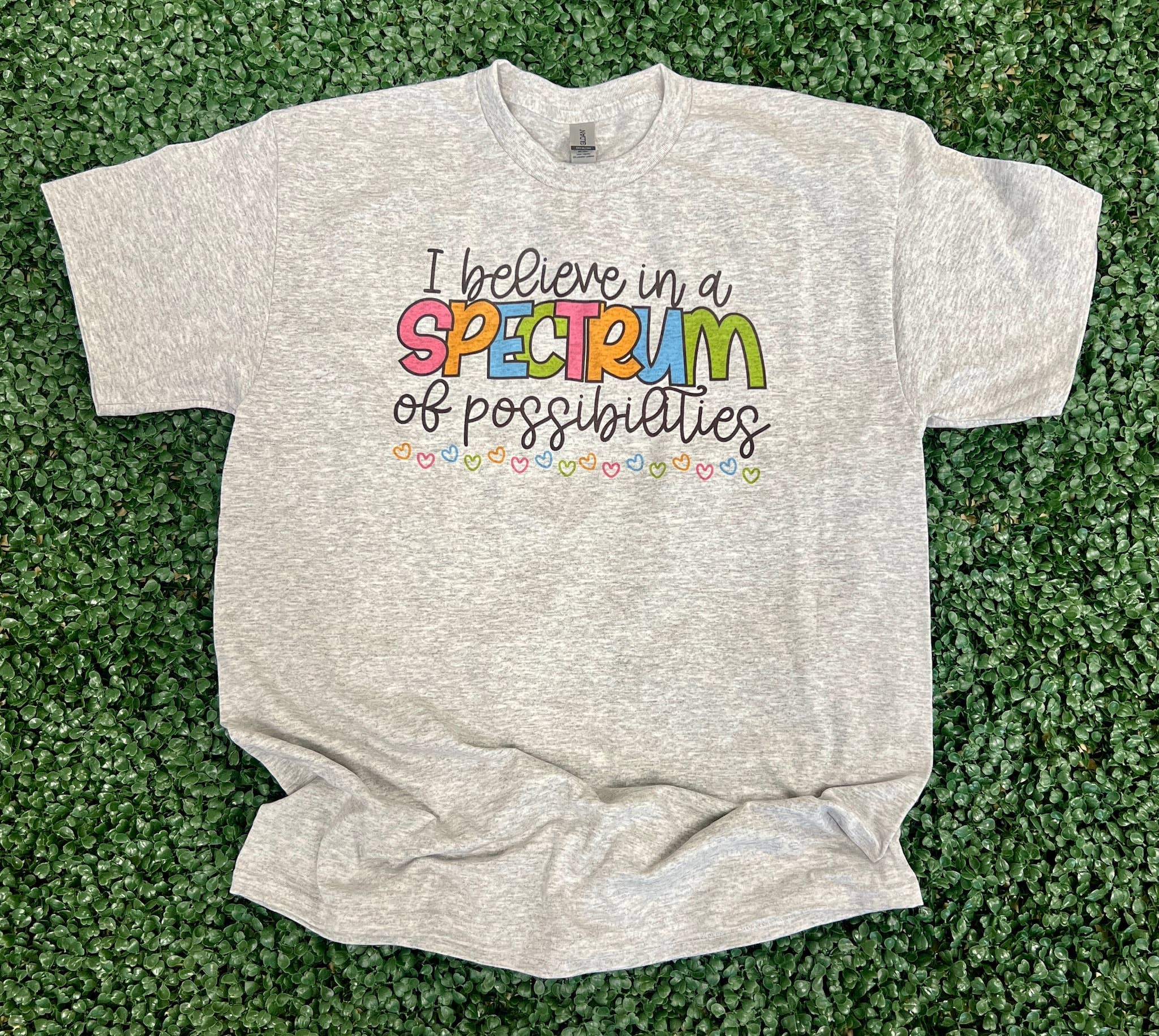 I Believe in A Spectrum of Possibilities On Ash Gray