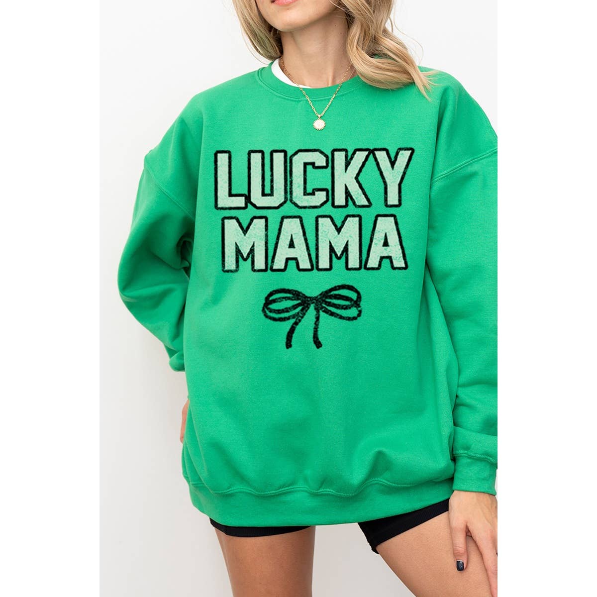 Lucky Mama Vintage Graphic  Sweatshirts