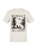 Monday Humor Ufo and Sasquatch Men's T-Shirt