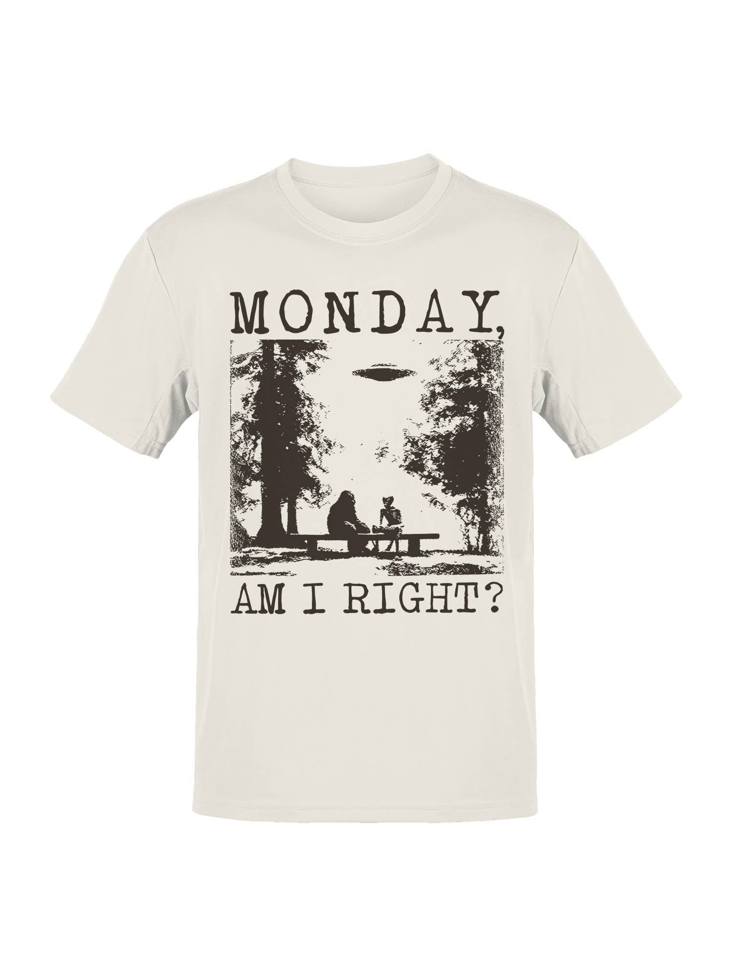Monday Humor Ufo and Sasquatch Men's T-Shirt