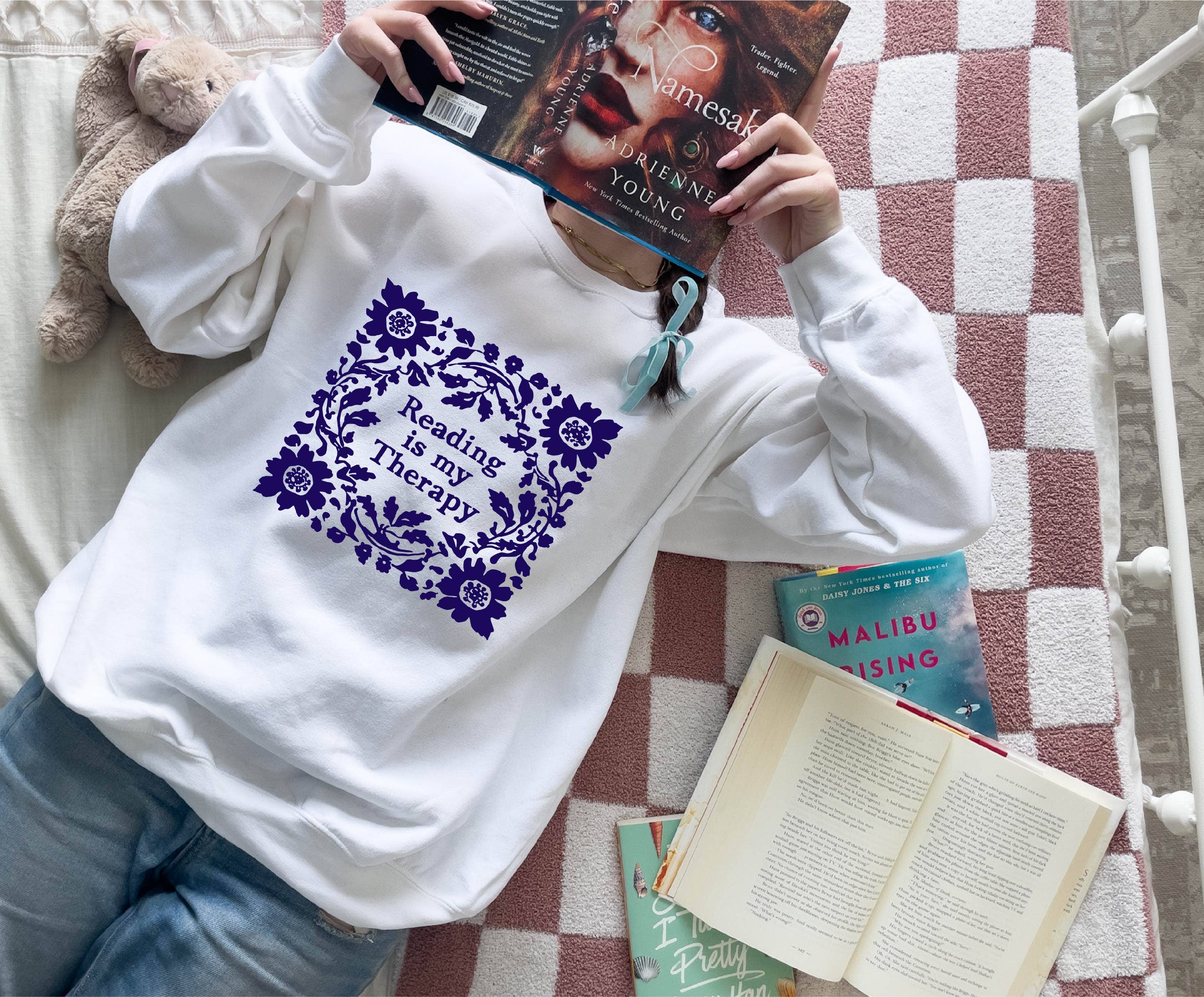 Coffee and Book, Bookish, Book Graphic Apparel, Sweatshirt