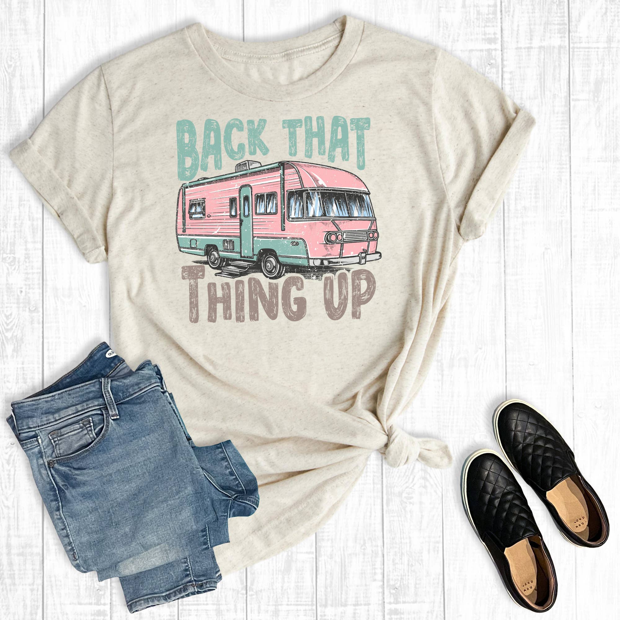 Summer Camping Back That Thing Up Graphic Tee