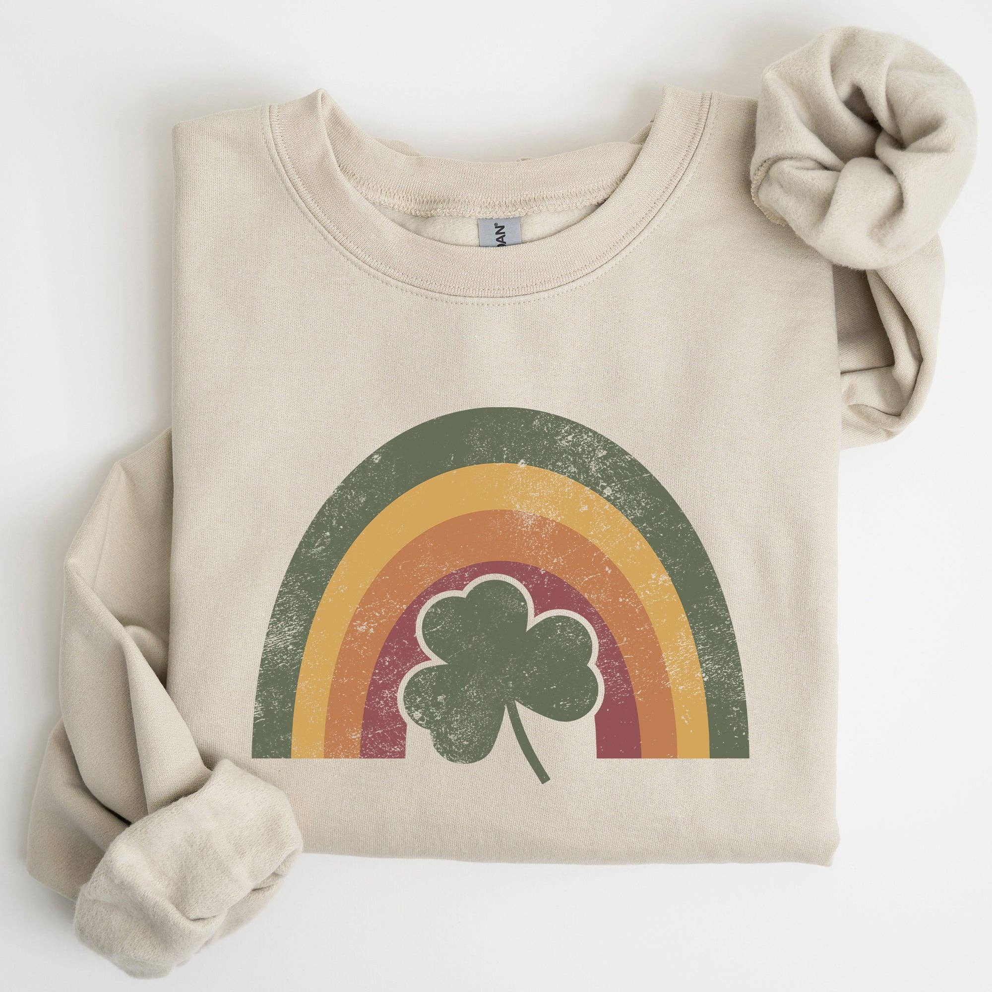 Vintage, Irish, Rainbow, Lucky, St Patrick's Day, Sweatshirt