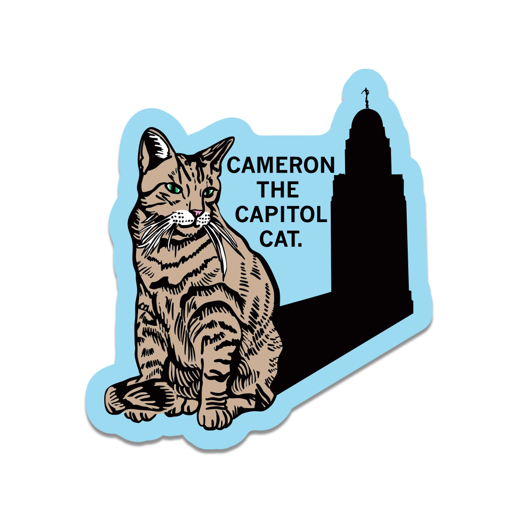Cameron the Capitol Cat Die-Cut Sticker
