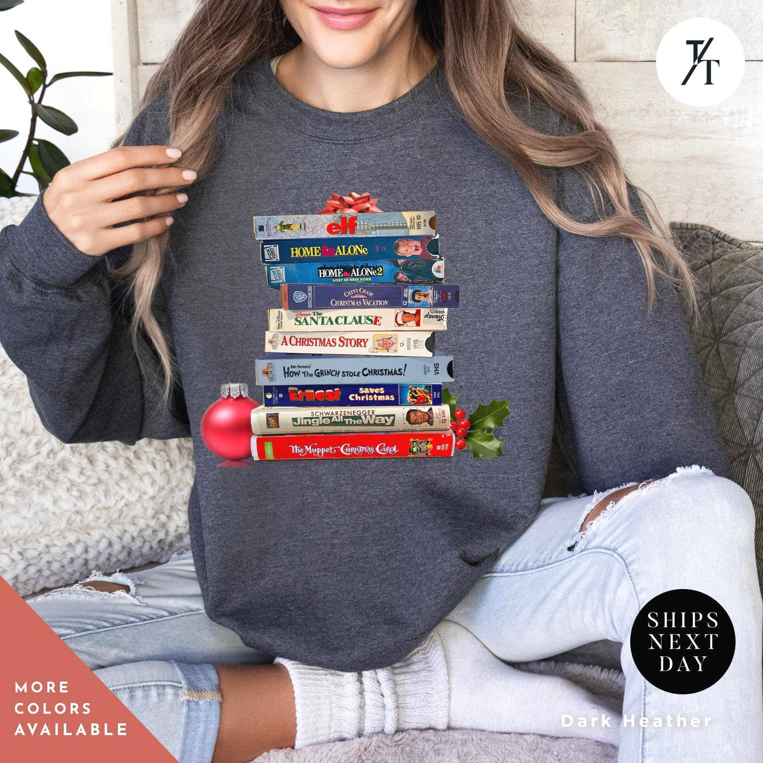 Vintage Christmas Vhs Sweatshirt - Retro Holiday Crewneck