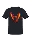 Vibrant Neon Owl Artwork Men's T-Shirt