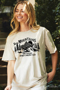 The Mountains Are Calling Oversized Graphic Top