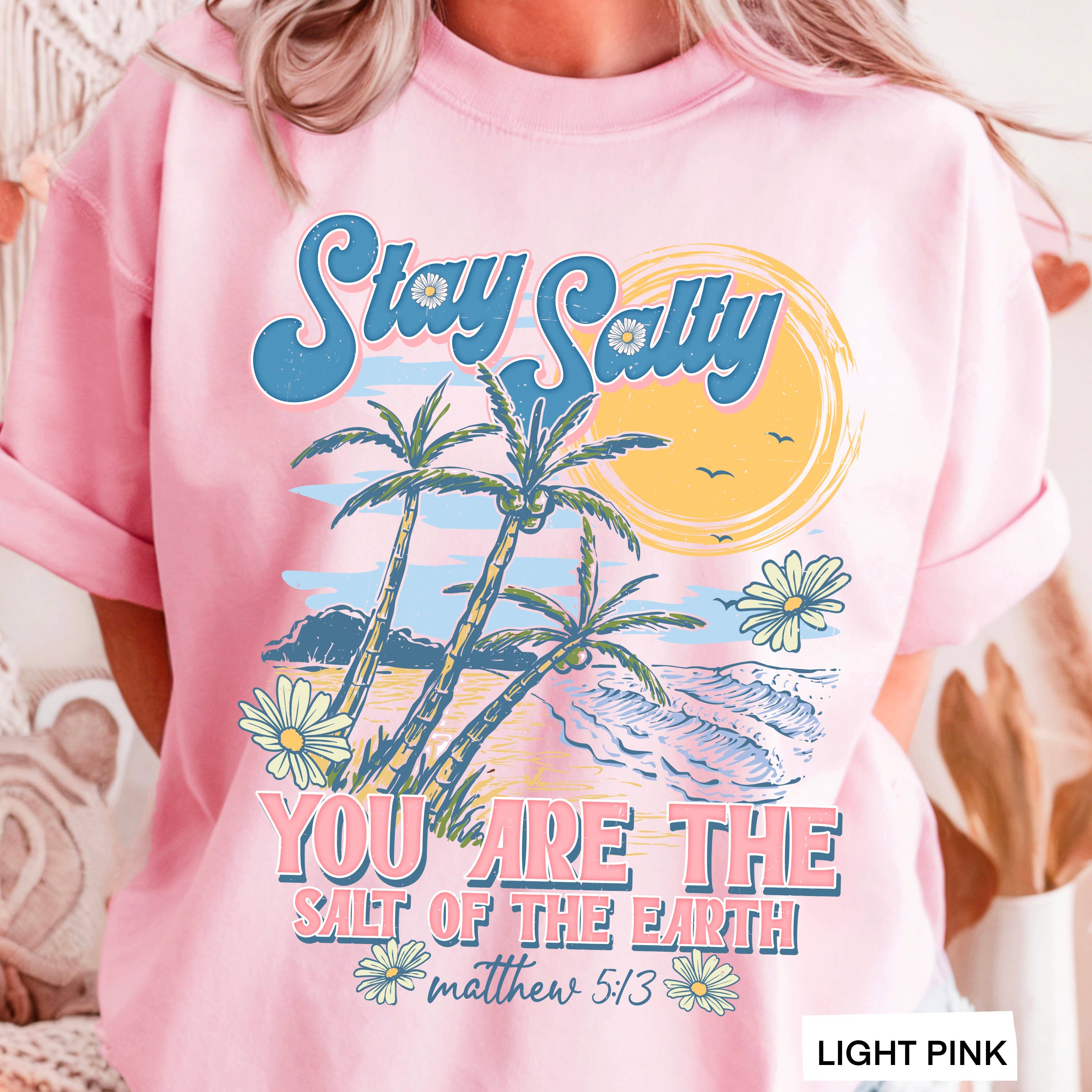 Stay Salty Christian Graphic Tee  |  Gildan