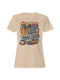 Roadtrip USA Vintage Route 66 Road Trip Art Women's Tee