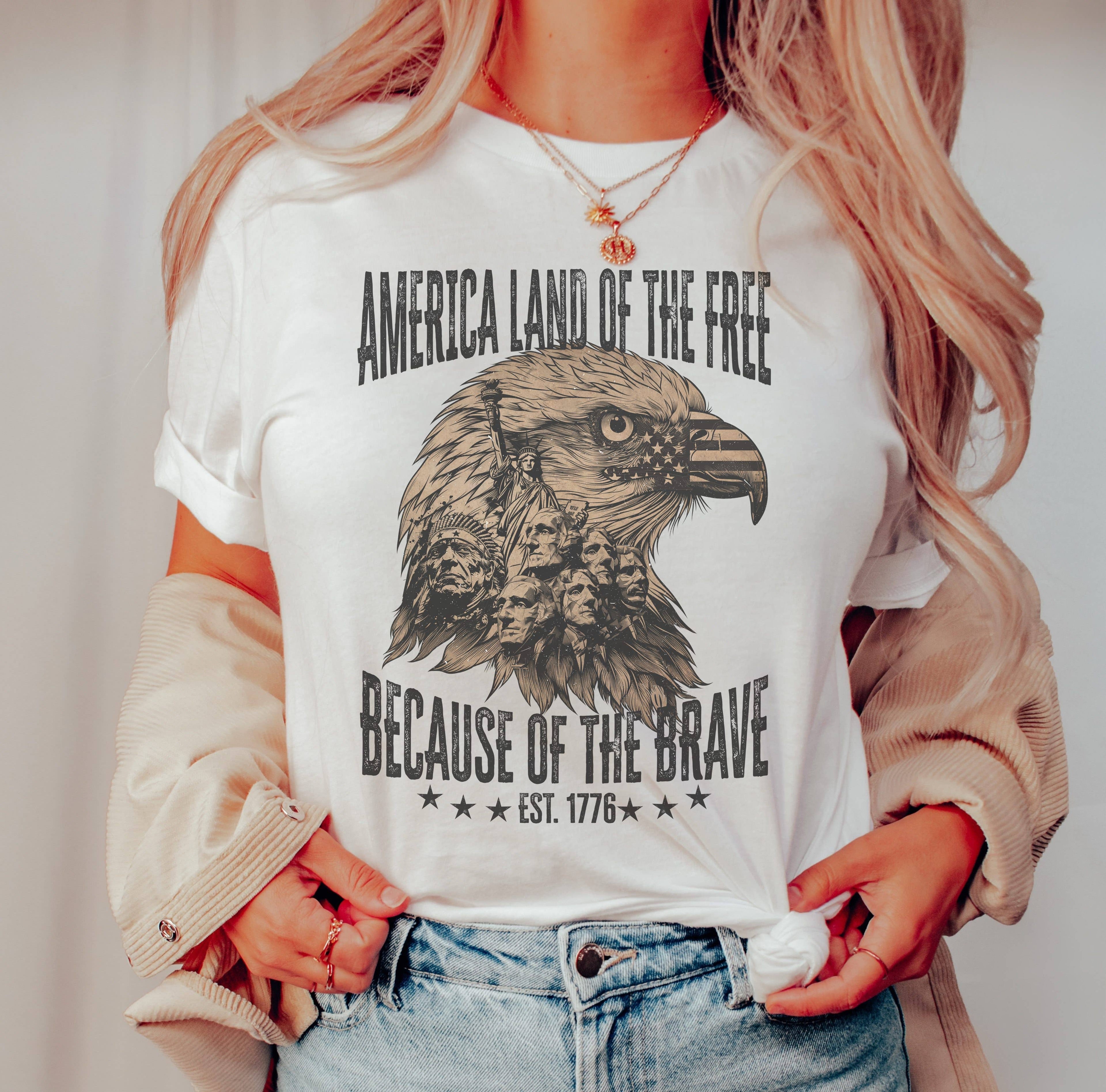 Land of the Free Eagle Tee | Patriotic T Shirt | Usa Tee